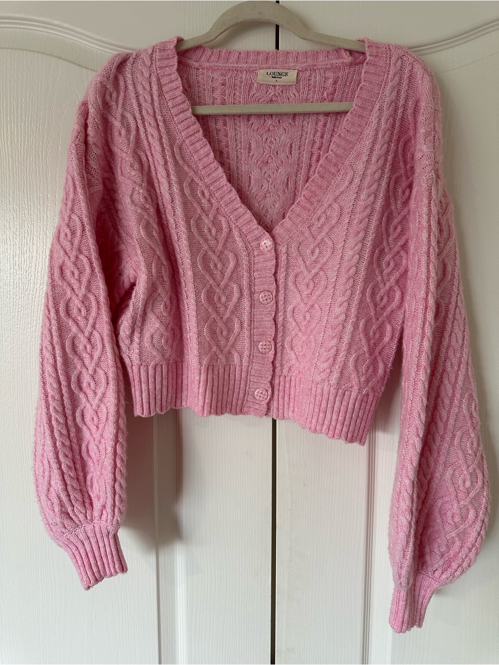 lounge pink knit sweater
